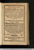 Titelblatt von Lorenz Hoffmann, Thaumatophylakion, Halle 1625 (ULB Sachsen-Anhalt)