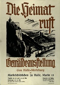 Ausstellungsplakat, um 1940, Quelle: Stadtarchiv Halle (Saale)