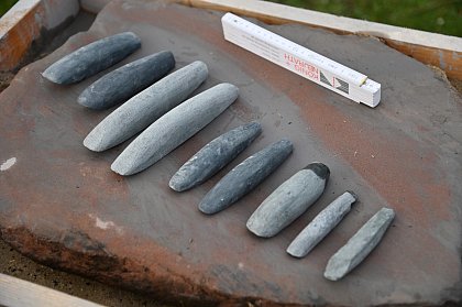 Replicas of Neolithic stone axes (Foto W. Hein, W. Hein)